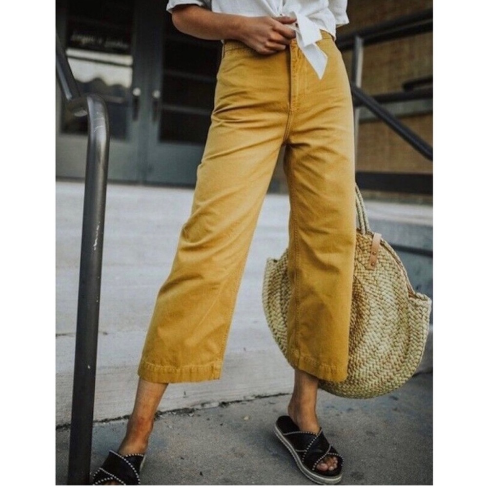 Free People Patti Wide Leg Mustard Pant